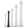 DarkSil Gode long Whale Dildo M 40 x 5.5cm - Pointe 4.6cm Noir